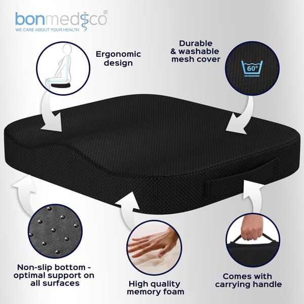 Kontor- og bilstolpute - Ergonomisk og ortopedisk minneskumpute