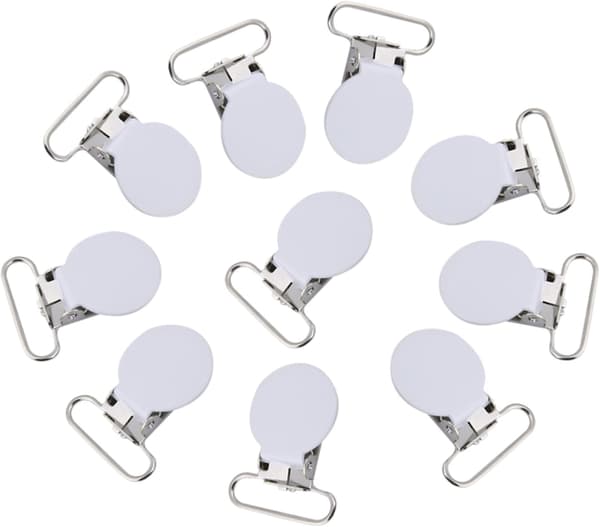 10 stk. Sutteclips Metal Runde Seler Snap Sutteholder til DIY Læderhåndværk