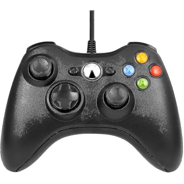 Ledningsforbundet Controller, Usb Gamepad Til Microsoft Xbox 360/slim/pc (Sort)
