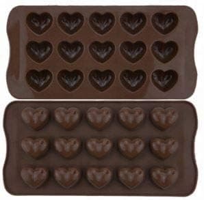 Hjerte Silikoneforme - Voks Smelter & Chokolade Kage Gelé - 15 Hjerteforme