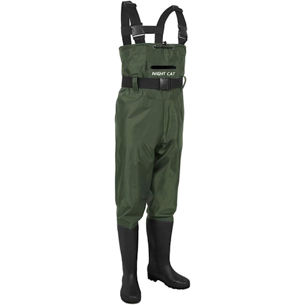 Natfiskeri Waders til Mænd Kvinder Jagt Bryst Waders med Støvler Vandtætte Åndbare Crosswater Waders(UK 7/EU 41) EU 41