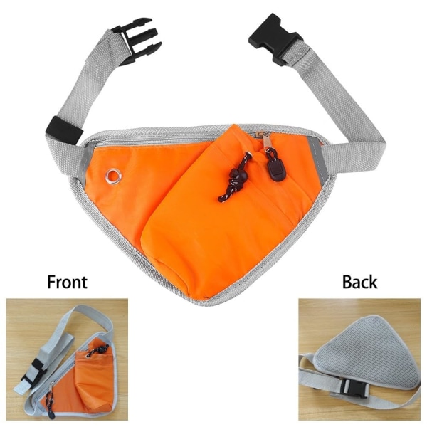 Fanny Pack, Åndbar Taljepose med Vandflaskeholder til Gåture Løb Vandreture Fitness Camping, orange light orange