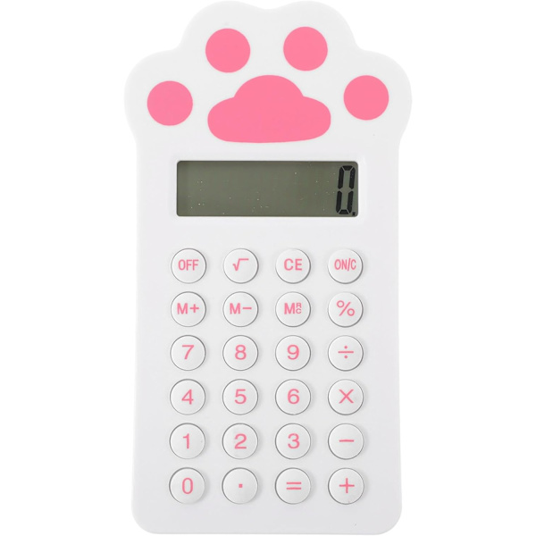 Mini digital lommeregner med LCD bærbar lille lommeregner til hjemmekontor klasseværelse skrivebordslommeregner