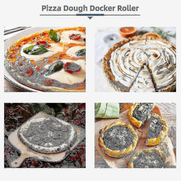 Bakerverktøy Deigrullepinne med rustfritt stålhåndtak for pizza og bakverk
