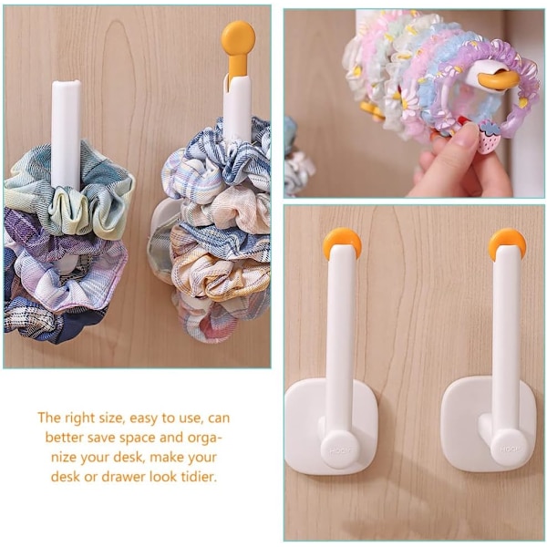 2 stk. hængende scrunchie-holder til vægmontering Orange yellow