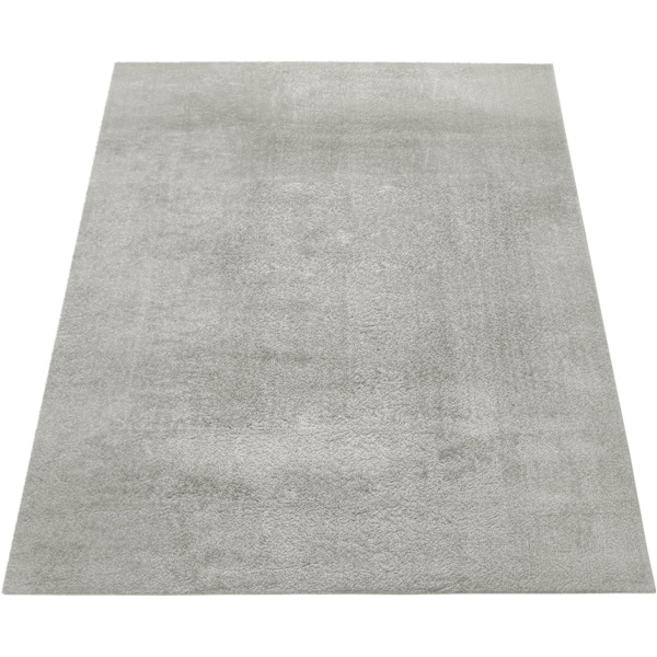 Hem Vardagsrumsmatta Mjuk Tvättbar i Kort Lugg Mjuk, Storlek:60x160cm, Färg:Grå silver gray