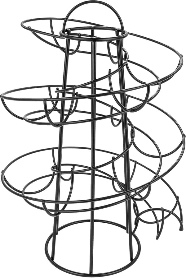 Moderne spiralformet dispenserstativ i svart