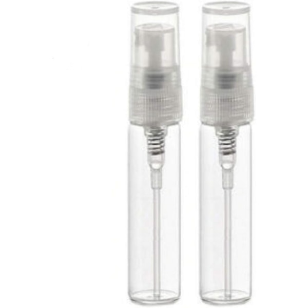 2 x 5 ml CLEAR glass sprayflasker Atomiser Reiseparfyme Flytende Sample Atomizer