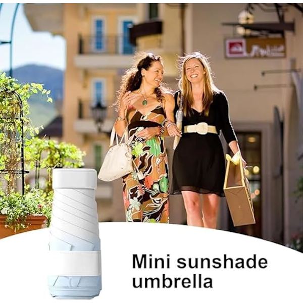 Mini reseparaply för handväska, litet kompakt UV-paraplyskydd sol, lätt bärbart parasoll paraply vindtätt, gradient lila