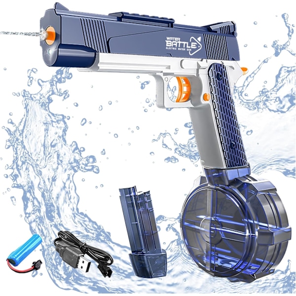 Vattenpistol, En-knapps Elektrisk Vattenpistol, Kraftfull Elektrisk Vattenpistol Stor Kapacitet Vattentank, Vattenpistol för Utomhus Strand Pool Patio