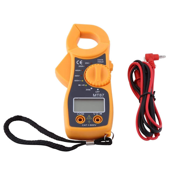 Automatisk digitalt multimeter, digitalt klemmemultimeter AC DC voltmeter amperemeter ohmmeter volt tester stor digital LCD-skærm
