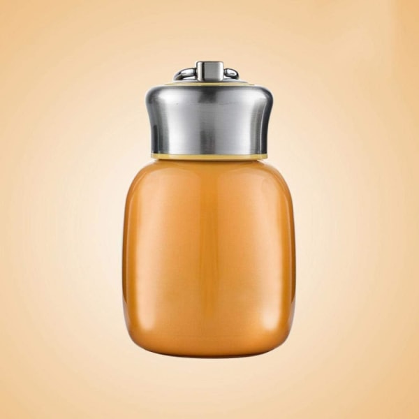 Söt termosflaska, rostfritt stål kafferesemugg, läckagesäker dubbelväggig vakuumflaska Mini 200 ml flaska (orange) orange