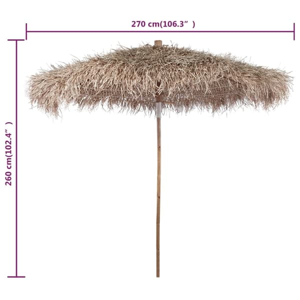 vidaXL bambuvarjo banaaninlehtikatolla 270 cm