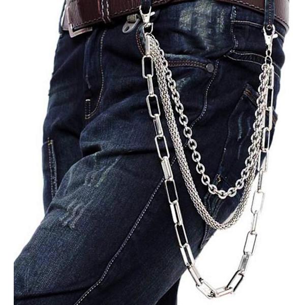 Punk Hip Hop -housujen avaimenperäketju square chain