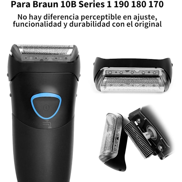 Braun Series 1 190 Elektrisk Rakapparat Huvud, Braun 10B 180 170 Rakapparat Huvud, Braun Series 1 Reservdelar Rakhyvelgaller och Folie (Ej Original)