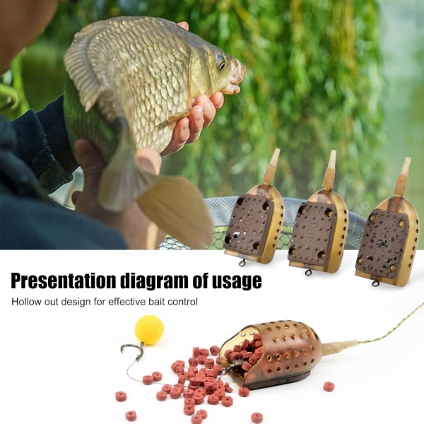 Pellet Feeder Inline Pellet Feeder Maggot Feeders för Karpfiske Grov 40g 40g