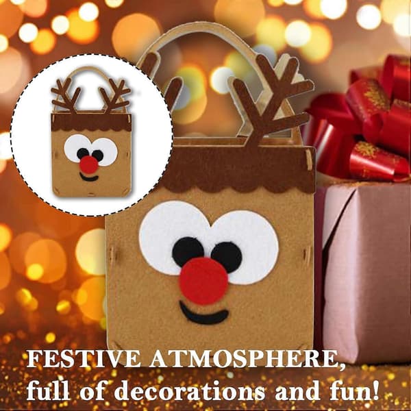 Julklappspåsar, Julpåsar för Fyllning, Presentpåsar, Förpackningspresentförpackning (Älg)