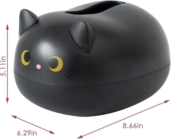 Servettförvaringslåda i form av en katt Black