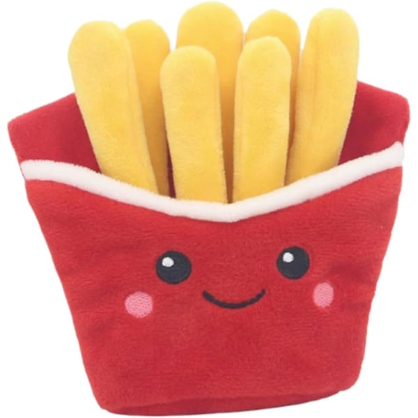 Hunde Legetøj med Kvæk/Mad Parodie Plys Hundelegetøj (Pommes Frites)
