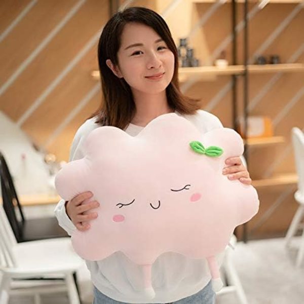 Sky Cloud Pude, Sky Cloud Puder til Soveværelse Bil Dekorative, 3D Plys Sky Formet Dekorativ Pude, Legestue Indretning (pink) Pink