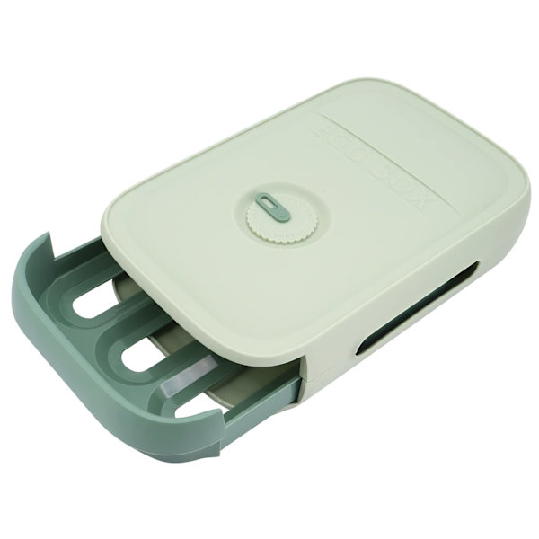 Egg Box 21 Egg, Egg Oppbevaringsboks Plast, Eggbrett for Kjøleskap, Egg Oppbevaring Egg Box, Egg Kurv Egg Oppbevaringsboks Kjøkken Egg Holder(Grønn) Green