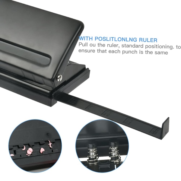 6-hulls hullstans i metall, hullstans A4 A5 A6 B7 kraftig hullstans student 6-hulls hullstans A5 justerbar liten hullstans