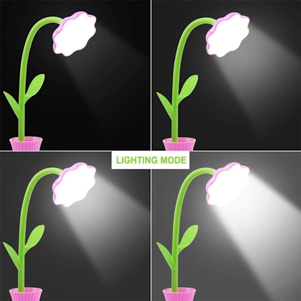 Børne skrivebordslampe, kreativ LED genopladelig skrivebordslampe øjenbeskyttelse touch sensor bordlampe dæmpbar sengebordslampe med penneholder Pink
