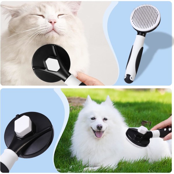 Brush for Dogs, Cats, Kittens, Hair for Small Dogs, Self-Cleaning One-Click Removal of Dead Hair and Undercoat