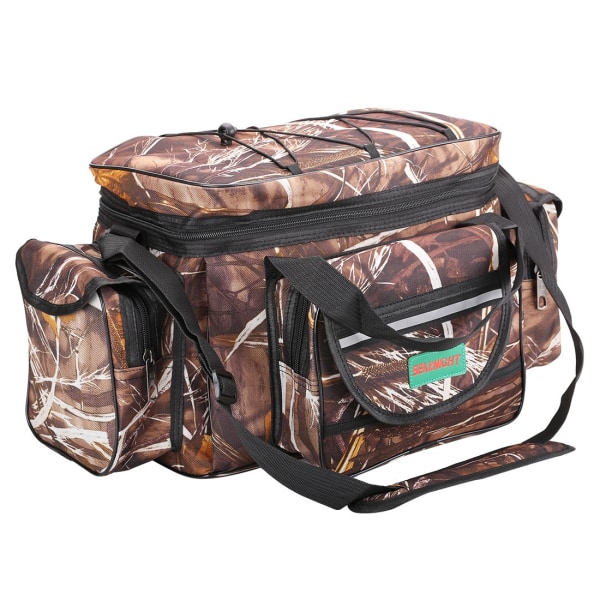 Karpfiskeväska Enkelsidig Havsfiske Utrustningsväskor Hållare Kamouflage Utomhus Carryall Väska Vandring Reseväska 50CM*28CM*27CM