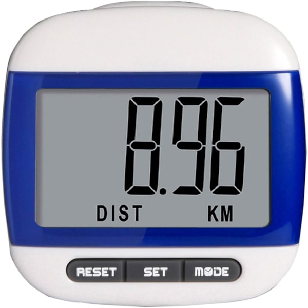 Multifunktionell fickpedometer med bältesklämma