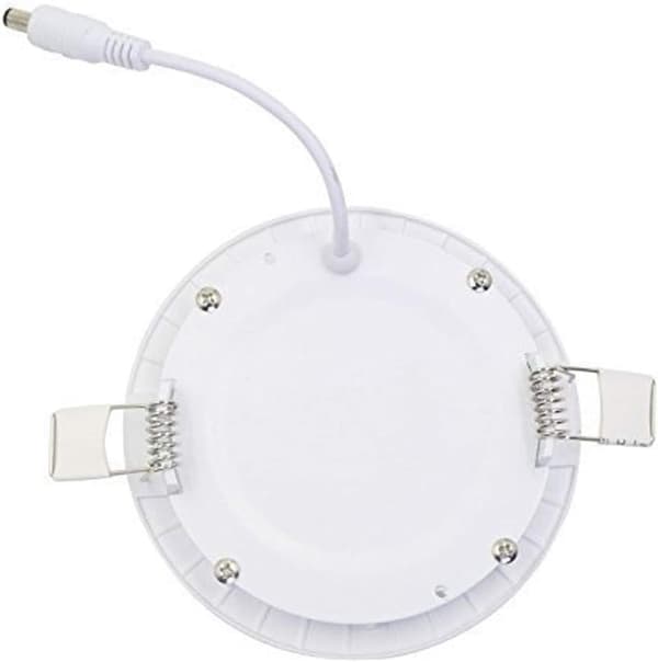 10 stk 6W innfelt downlight LED kald hvit 6000K slank panel rund LED ultra flat