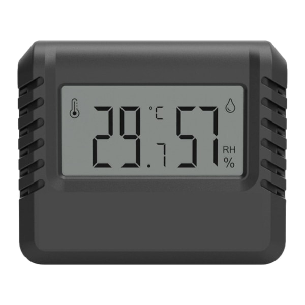 Fuktighetsmåler innendørs 2 i 1 romtemperaturovervåker termometre for romtemperatur, hygrometer innendørs fuktighet Black