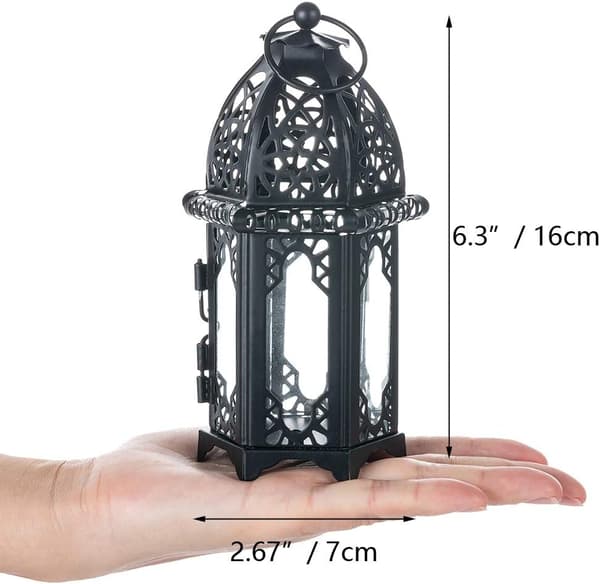 2 stk. Metall Tealight Lysestake Liten, Svart Black 2pc
