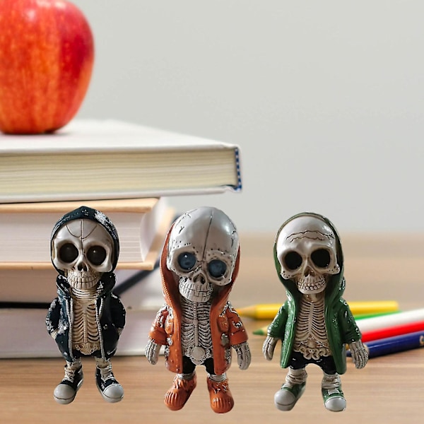 Halloween Hodeskalle Ornament Cool Hodeskalle Statue Levende Udseende Intricate Detaljer Resin Sød Statue Skelet Halloween Ornamenter A