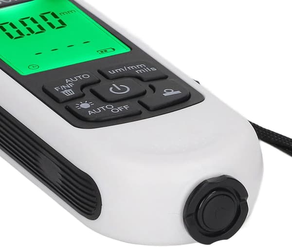 Digital Coating Thickness Gauge, Portable Paint Thickness Meter, 0-2000UM Range, Coating Measuring Tool for (White) White