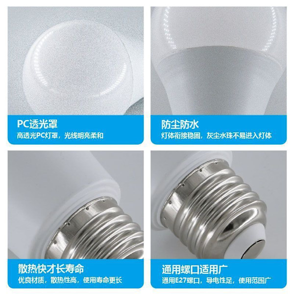 5W LED A19 glödlampa, varmvit