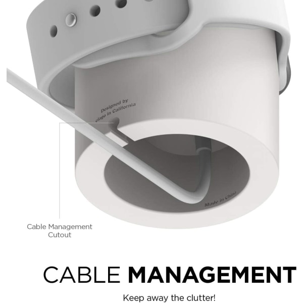 Opladerstativ Kompatibel med Alle Apple Watch Series Ultra/8/SE2(2022)/7/6/SE/5/4/3/2/1, Opladningsdock Station, Kabel IKKE inkluderet (Hvid) White