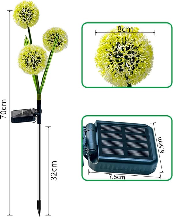 2 pakker med 36 LED solcelledrevne hagelys