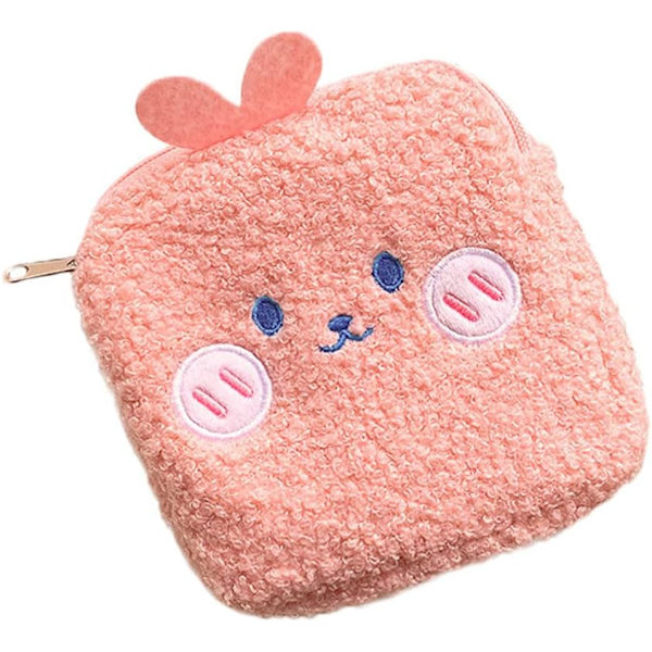 Tyylikkäät kuukautissuojat teini-ikäisille tytöille - vedenpitävä vetoketjullinen tamponi- ja terveyssidepussi - terveyssitepussi teini-ikäisille tytöille ja naisille (pinkki)