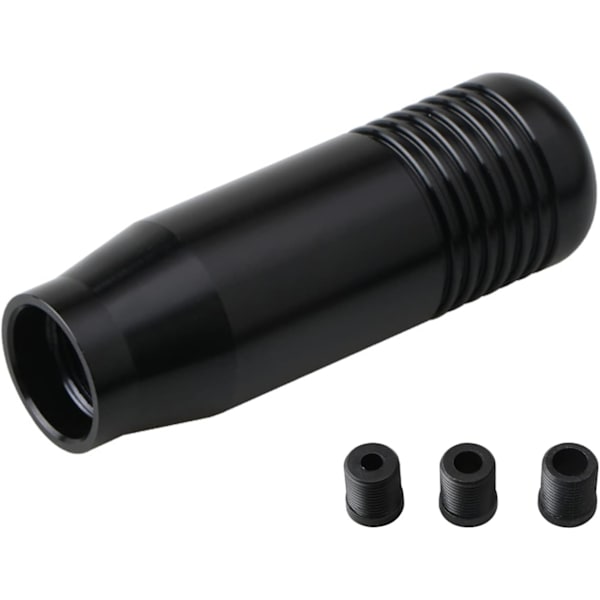8,5 CM manuell växelspak för bil - universell 5,6-växlad aluminiumväxelspakadapter - växelspaksknopp (svart) Black