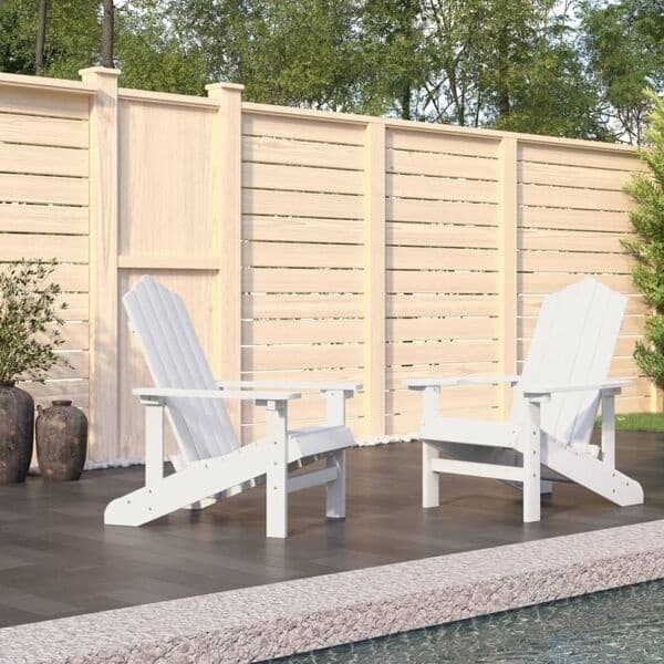 vidaXL Havestole 2 stk. HDPE Hvid white