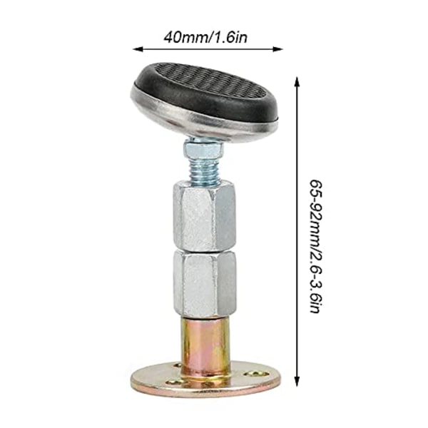 4 stk. seng ramme anti-shake verktøy seng side plugger justerbar gjengbar fikser roterende roterende hode for seng møbler hjem skap veggmontering (65-92mm)