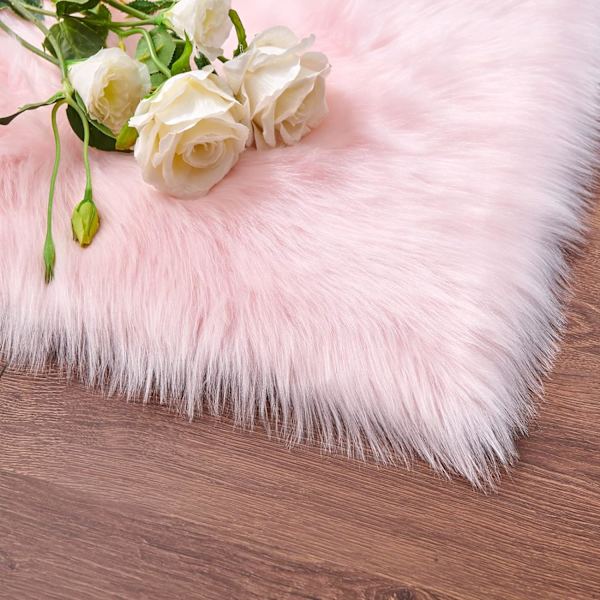 Mattan för vardagsrum Dekorativ matta, soffmatta för sovrum, säng, soffa eller stol (Rosa, 60 x 100 cm)