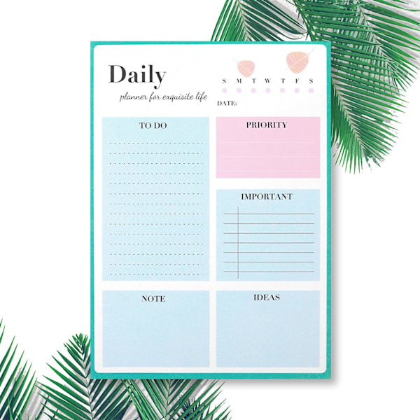To Do List Notepad - Udateret daglig planlægger 52 ark rive af 15 x 21cm opgaveplanlægningspuder, To Do List Notebook Checkliste
