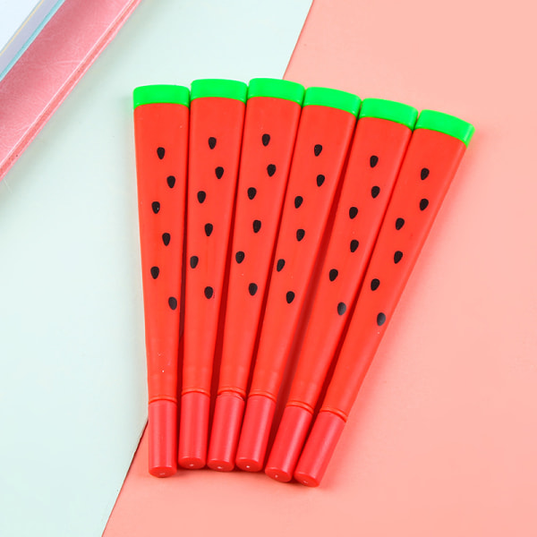 Premium Quality Watermelon Gel Ink Pens Rollerball Pen Fine Tip 0,5MM Black Ink 9-pack 9pc