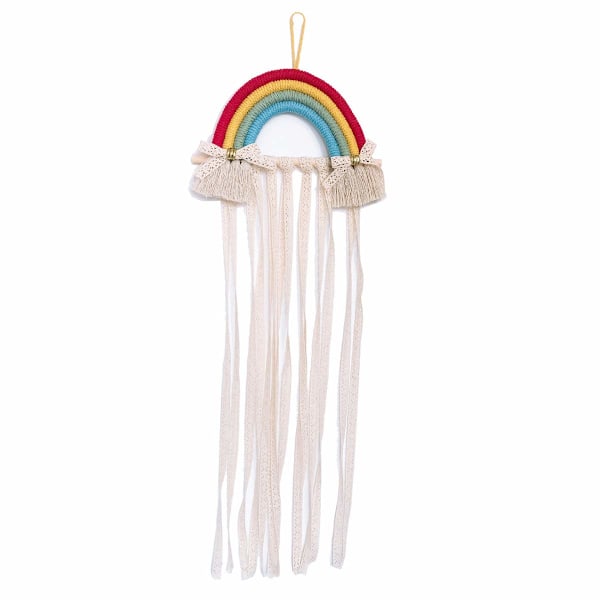 Regnbue Tassels Hårbåndsholder Ophæng Orange Yellow