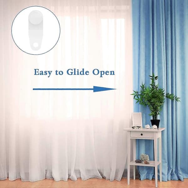 100 Stykker Traverse Stang Glidere Gardin Erstatning Plast Snap