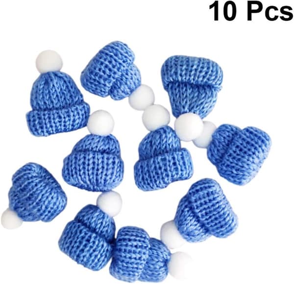 10 stk. Mini julehatter Blue