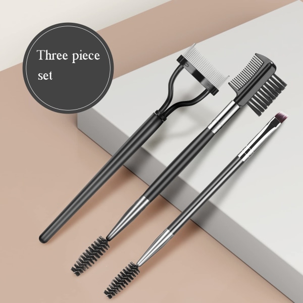 Kulmakarvaharja Eyelash Separator Brow Comb & Lash Spoolie Professional Eye Meikkityökalut (3 kpl set)