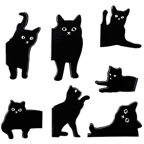 Magneettiset kirjanmerkit, 7 kappaletta lajiteltuja söpöjä kirjanmerkkien pidikkeitä Kawaii-kissan magneettisivumerkit 3